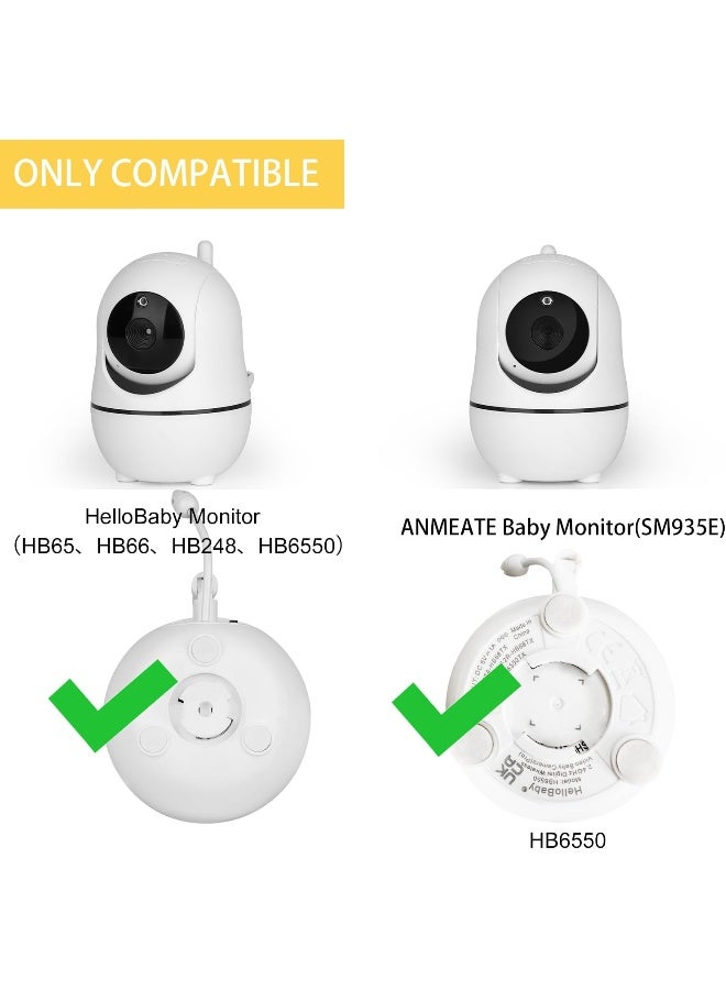 اي تودوس Flexible Baby Monitor Mount Compatible with HelloBaby HB65/HB6550/HB6558/HB66/HB248, ANMEATE SM935E/SM650 Baby Monitor, Baby Camera Mount, Baby Monitor Clip Mount Without Tools or Wall Damage - Image 2