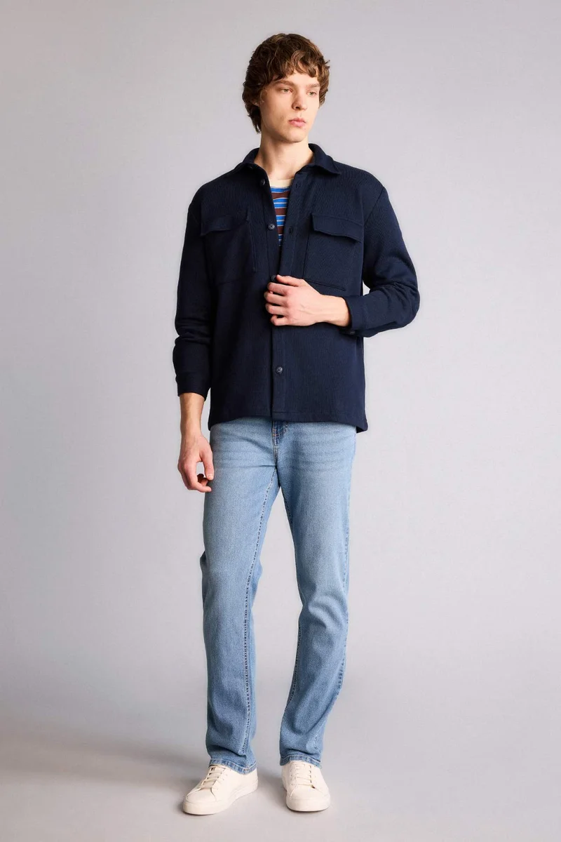 ديفاكتو Regular Fit Long Sleeve Overshirt