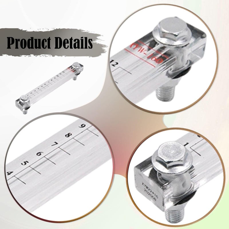Qianly Acrylic Oil Level Gauge Model 127 Transparent Construction Oil Tank Level Indicator Measuring Tool - Image 3