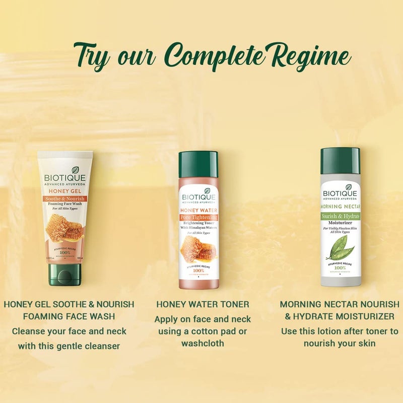 Biotique Bio Honey Gel Hydrating Face Wash For All Skin Types, 100 Ml 3.38 fl. Oz. I Enriched with Honey Powerful Cleanser, Boosts Skin Tone - Image 4