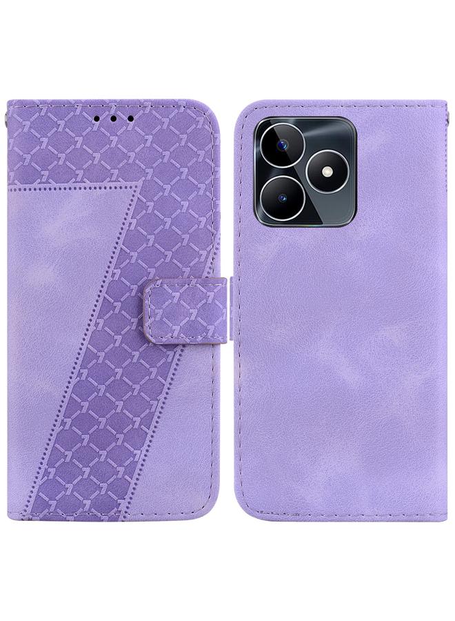 اس-توب جراب لهاتف Realme C53/Narzo N53، جراب هاتف جلدي منقوش على شكل سبعة أشكال - Image 1