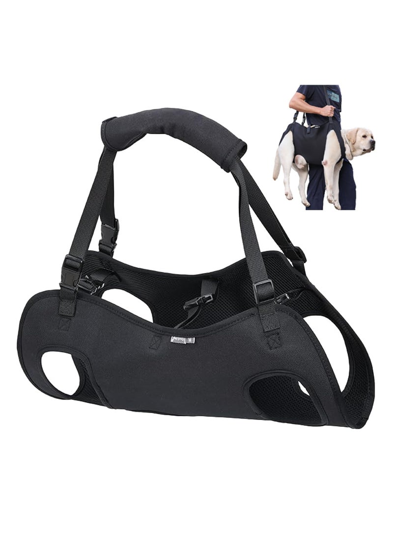 SYOSI Dog Lift Harness, Emergency Backpack Pet Legs Support & Rehabilitation Dog Sling Carrier, Pet Support & Rehabilitation Sling Lift Adjustable Padded Breathable Straps for Senior Elderly Dogs - Image 1