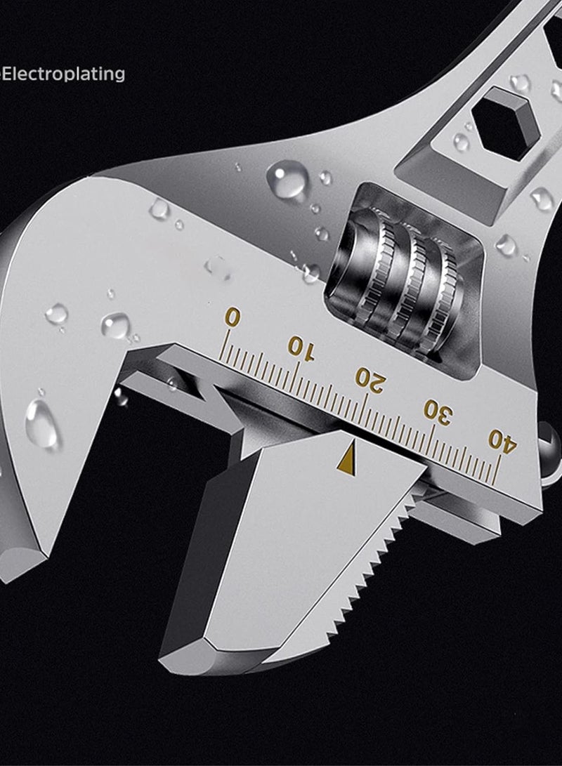 GGOOT Wrench Adjustable Wrench Screwdriver Pliers 4-piece Set Multi-function Wrench Set Universal Large Opening Hardware Tools with Movable Mouth Universal Wrench Wrench Adjustable - Image 4
