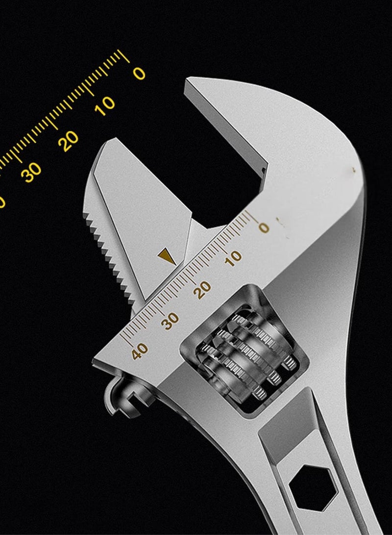 GGOOT Wrench Adjustable Wrench Screwdriver Pliers 4-piece Set Multi-function Wrench Set Universal Large Opening Hardware Tools with Movable Mouth Universal Wrench Wrench Adjustable - Image 5