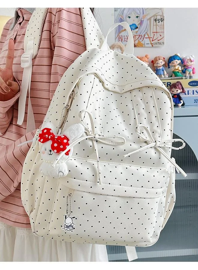 Take Two Dot Print Bow Detail Backpack