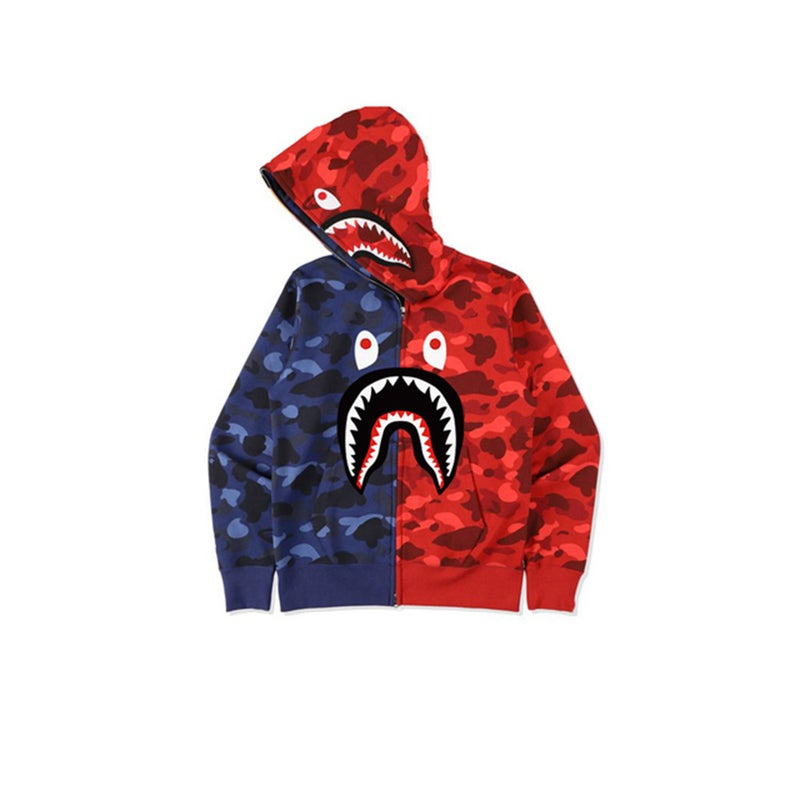 New Bape Shark Head Ape Head 3D Sweater Jacket Trendy Brand Zipper To Top Hoodie Color All Men'S - Image 2
