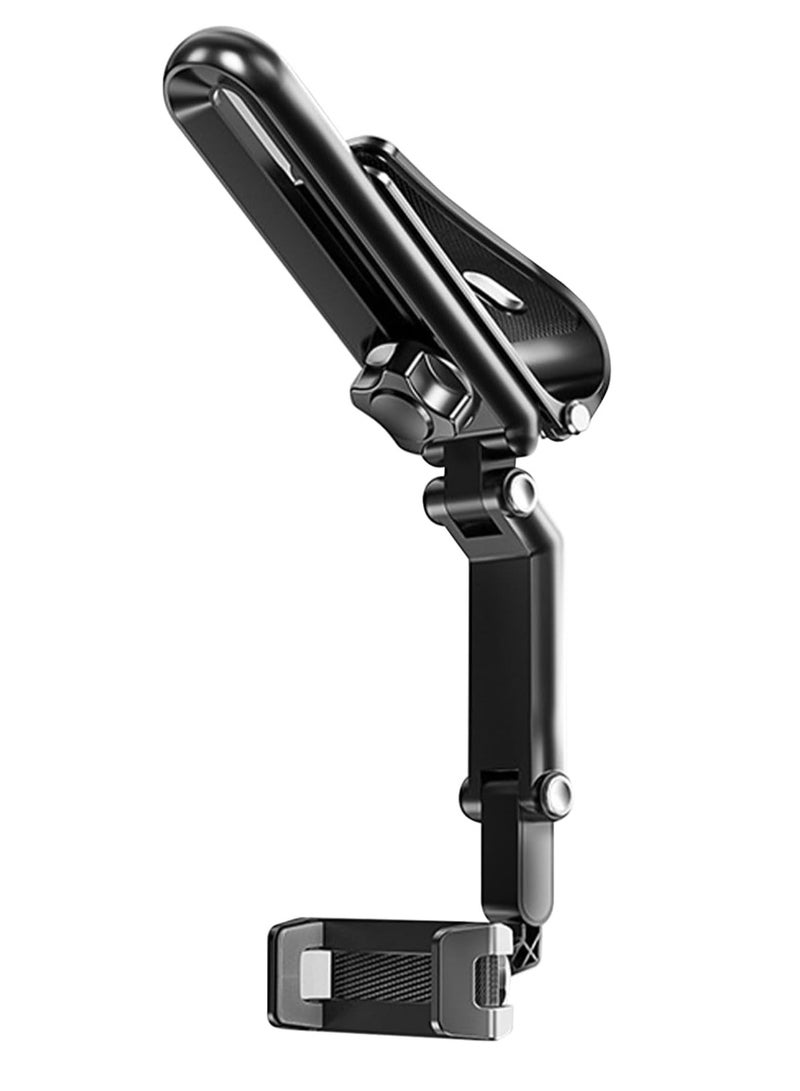 Car Phone Holder for Sun Visor, 1080° Rotatable Sun Visor Car Phone Mount Foldable Dashboard Phone Holder for Car, Universal Adjustable Spring Clip Car Cell Phone Stand for All Phone - Image 2