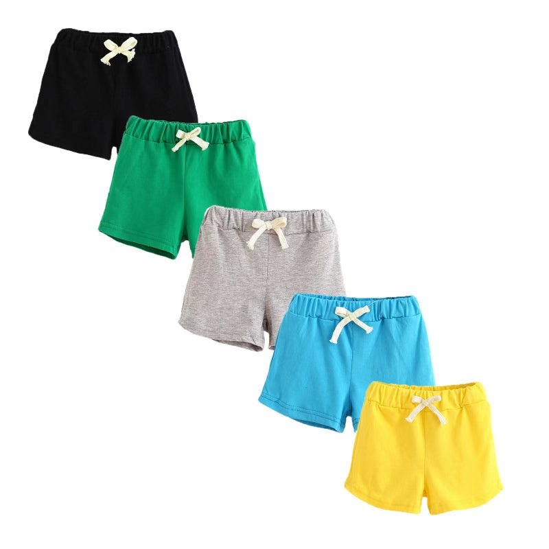 loyboon Kids Baby Summer Shorts 5 Pack for Toddler Boy - Image 1