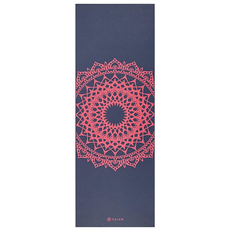 Gaiam Yoga Mat Classic Print Non Slip Exercise & Fitness Mat for All Types of Yoga, Pilates & Floor Workouts, Pink Marrakesh, 4mm, 68"L x 24"W x 4mm Thick - Image 4