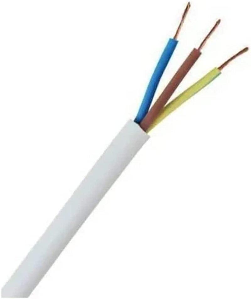 Reliable Electrical Pvc Flexible Wire Power Cord 3 Core Extension Wire Copper Wire Flexible Cable Customized Length Available (2.5mm 5mtr)