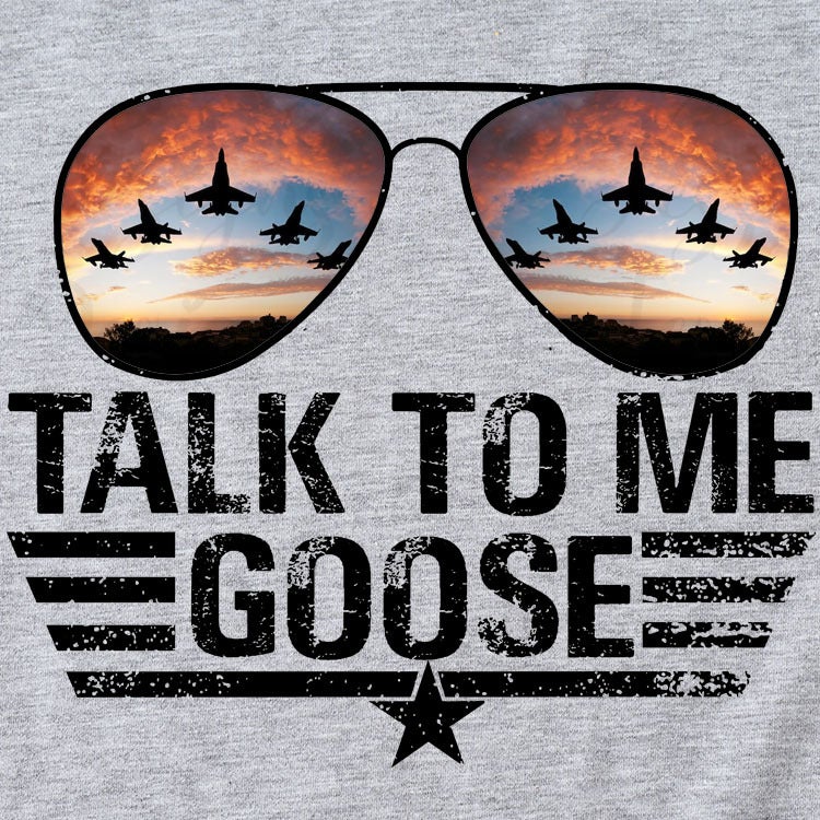 Talk To Me Goose Letter Printed Round Neck Short Sleeve T-Shirt - Image 4