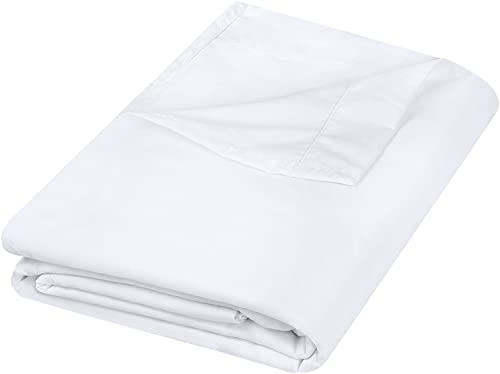 Utopia Bedding Flat Sheet Soft Brushed Microfiber Fabric Shrinkage Fade Resistant Top Sheet Easy Care 1 Flat Sheet Only King White