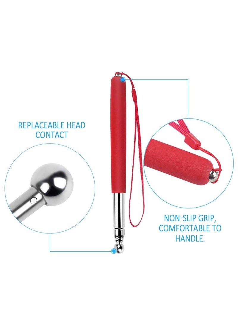 Captaintech 2 Pack Telescopic Teacher Pointer Stick with Hand Lanyard, Retractable Pointer Stick Teacher Pointer Stick, Whiteboard Pointer Extendable Stick for Classroom Office - Image 3