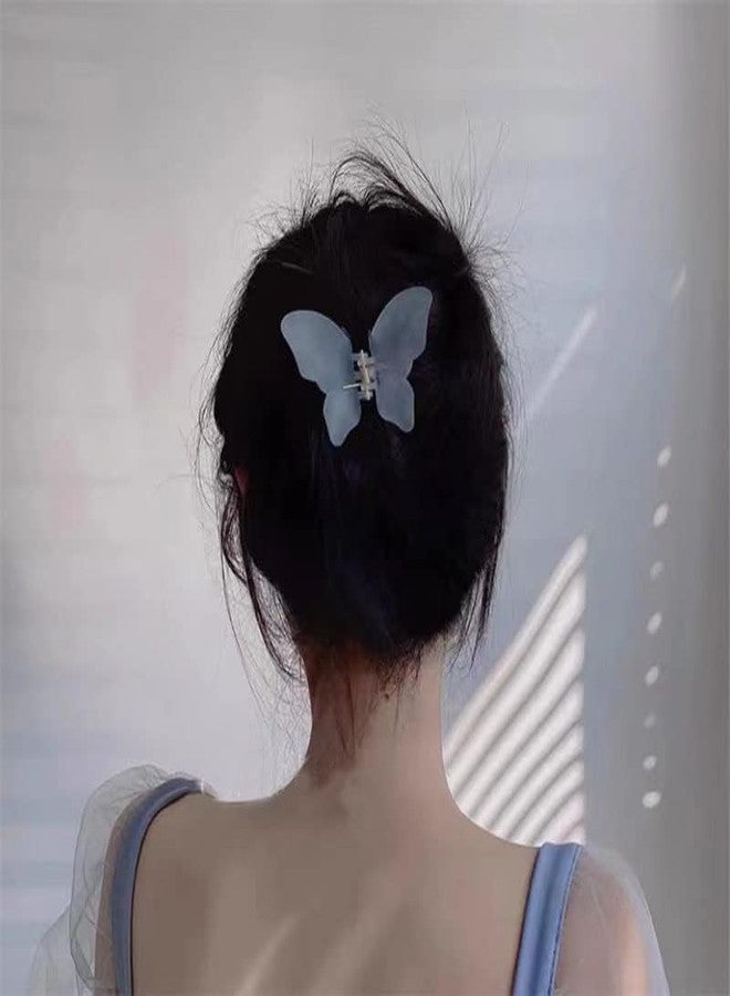 Bakefy- 6Butterfly Hair Clips for Women Matte Jelly Color Hair Clips for Thick Hair Cute Hair Clips Small Butterfly Clips for Women - Image 4