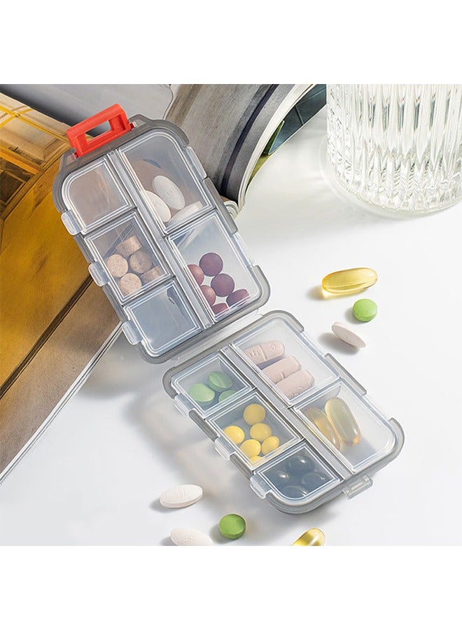 Ocean Pill case Travel Pill Organizer, Pill Box For Purse Vitamin Fish Oil 10 Compartments Container Medicine Box - Image 1