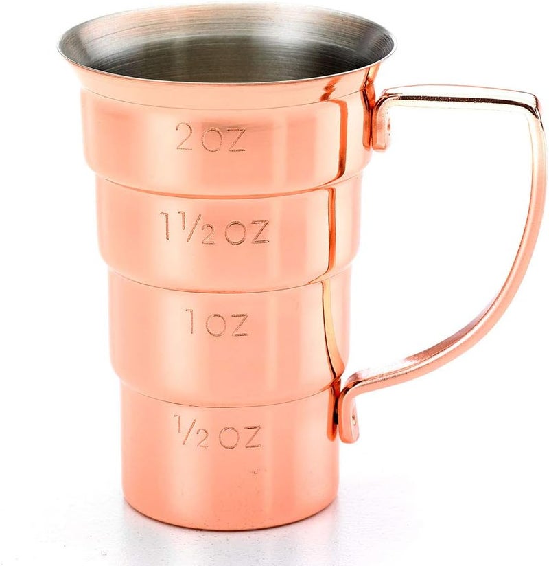 BARFLY M37108CP Drink Jigger, 2 oz, Copper w/Handle - Image 3