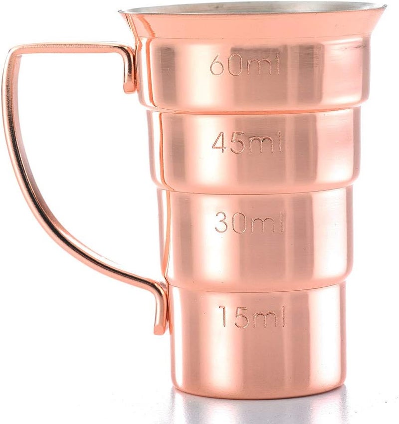 BARFLY M37108CP Drink Jigger, 2 oz, Copper w/Handle - Image 2