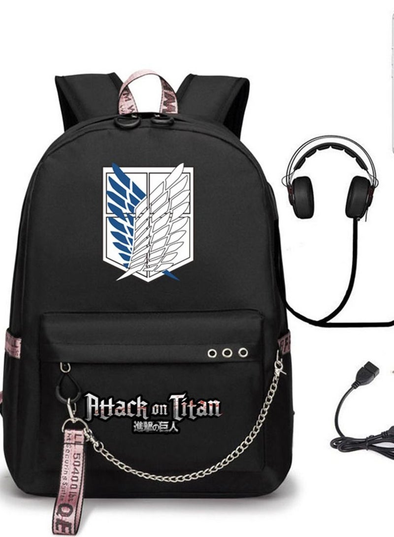 general Attack on Titan Casual Daypack with USB Charging Port