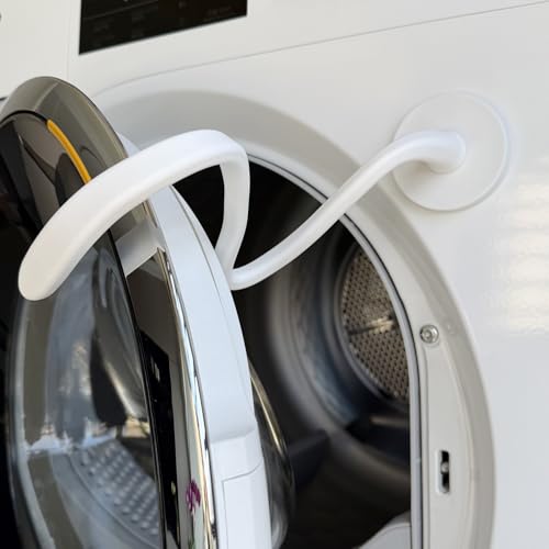 LEVOSHUA Front Load Washer Door Prop and Holder – Magnetic Door Stopper with Strong Magnet and Flexible Hose – Keep Washer Door Open for Ventilation – Easy to Use, Fits Most Front Load Washers - White - Image 1
