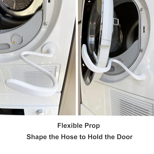 LEVOSHUA Front Load Washer Door Prop and Holder – Magnetic Door Stopper with Strong Magnet and Flexible Hose – Keep Washer Door Open for Ventilation – Easy to Use, Fits Most Front Load Washers - White - Image 4