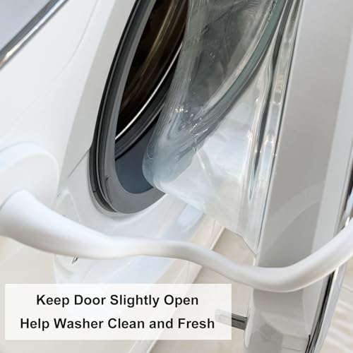 LEVOSHUA Front Load Washer Door Prop and Holder – Magnetic Door Stopper with Strong Magnet and Flexible Hose – Keep Washer Door Open for Ventilation – Easy to Use, Fits Most Front Load Washers - White - Image 3