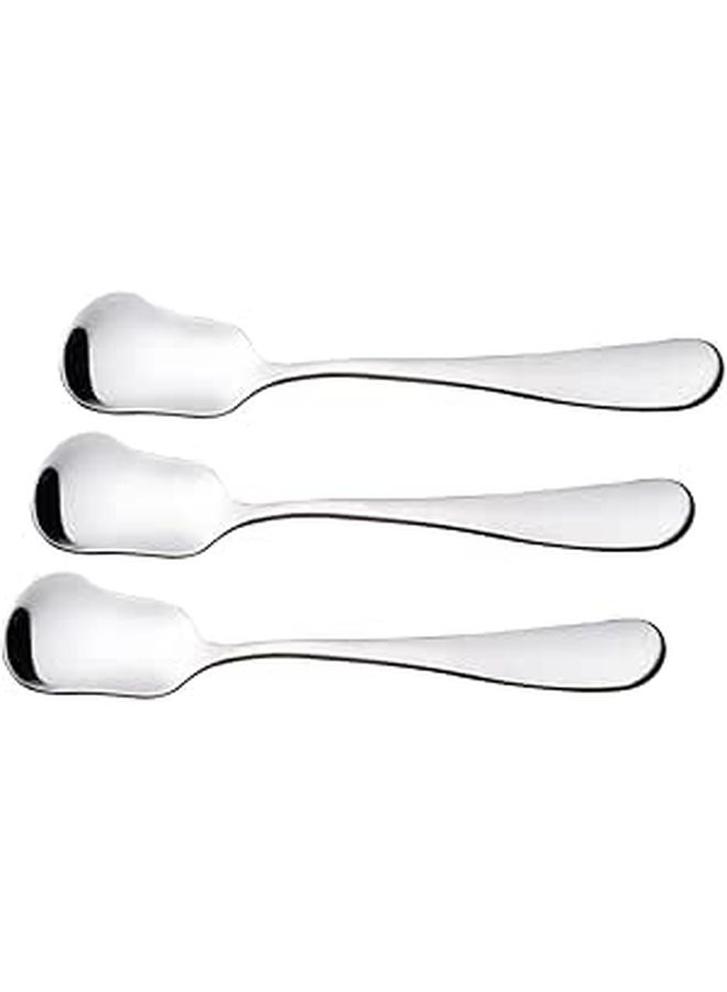 Stainless Steel Dessert Spoons Set of 3 for Ice Cream Sugar Cream Serving Home Restaurant - Image 1
