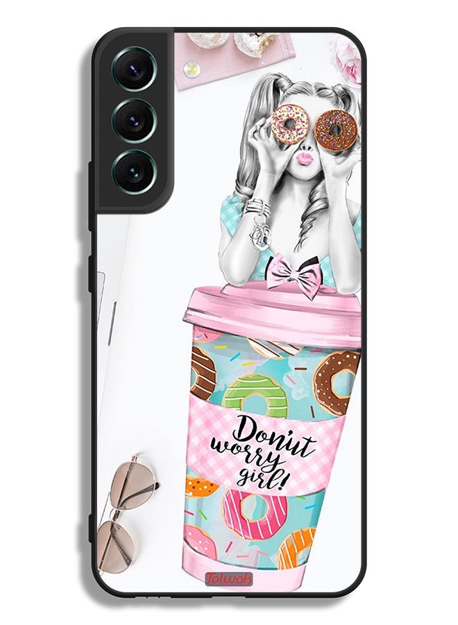 Tolwak Samsung Galaxy S22 5G Protective Case Cover Donut Worry Girl - Image 3