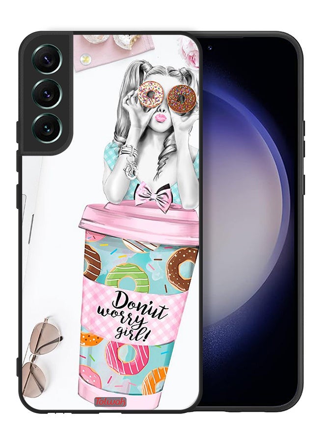 Tolwak Samsung Galaxy S22 5G Protective Case Cover Donut Worry Girl - Image 2