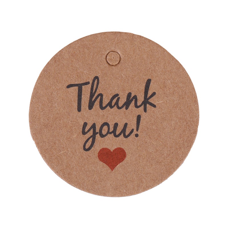 100pcs Brown Handmade Hang Label Wedding Favor Gift Dessert Tags Jewelry Price Tag #1 - Image 2