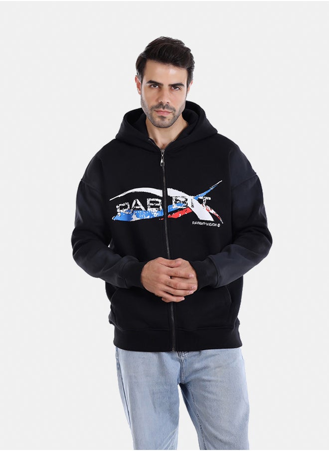 WHITE RABBIT - Front Zipper Winter Zip Through Sweatshirt - Image 1
