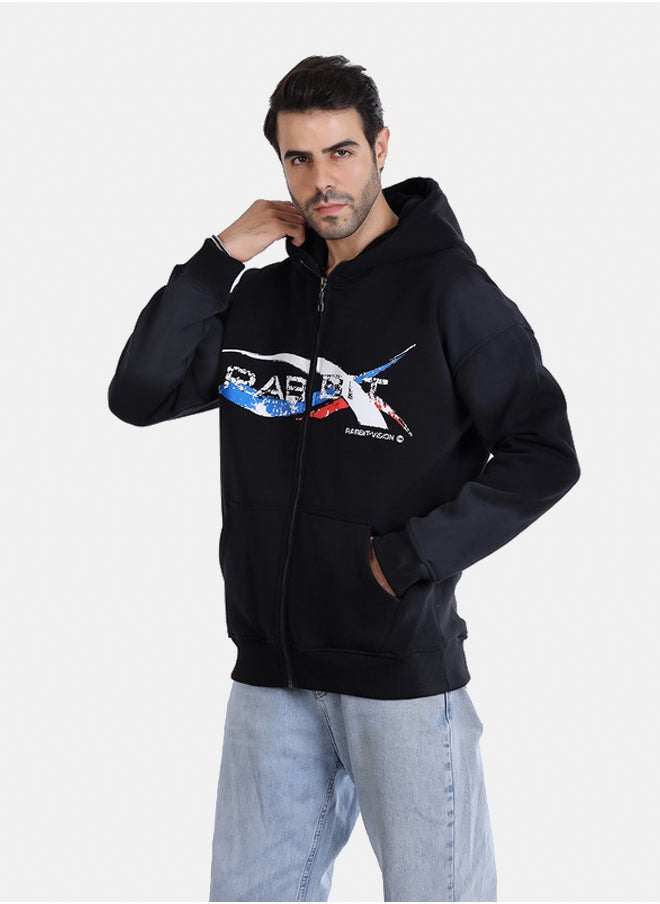WHITE RABBIT - Front Zipper Winter Zip Through Sweatshirt - Image 1