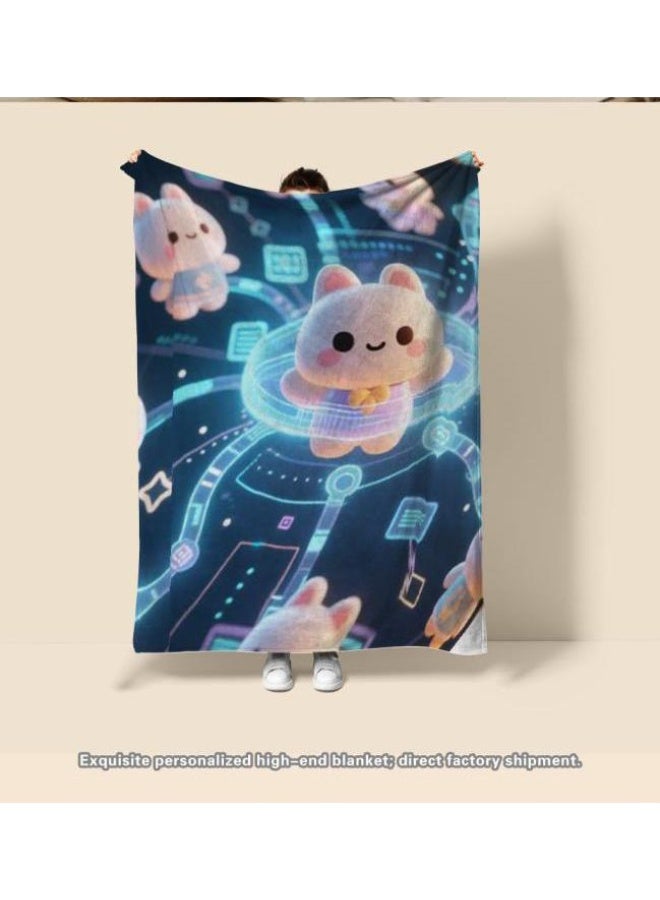 general Flannel thin blanket (warm and comfortable, suitable for sleep, gaming, dust removal and sandproof) 150cm*200cm - 1041 - Image 3