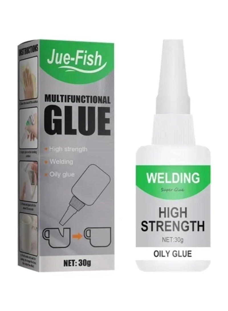 JUE-FISH غراء سمك جوي، غراء زيتية عالية القوة للحام سمك جوي، غراء متعدد الاستخدامات سمك جوي، غراء زيتية سمك جوي، غراء سوبر عالمي، غراء لجميع الأغراض بقوة إضافية، غراء فوري قوي (5 قطع) - Image 2