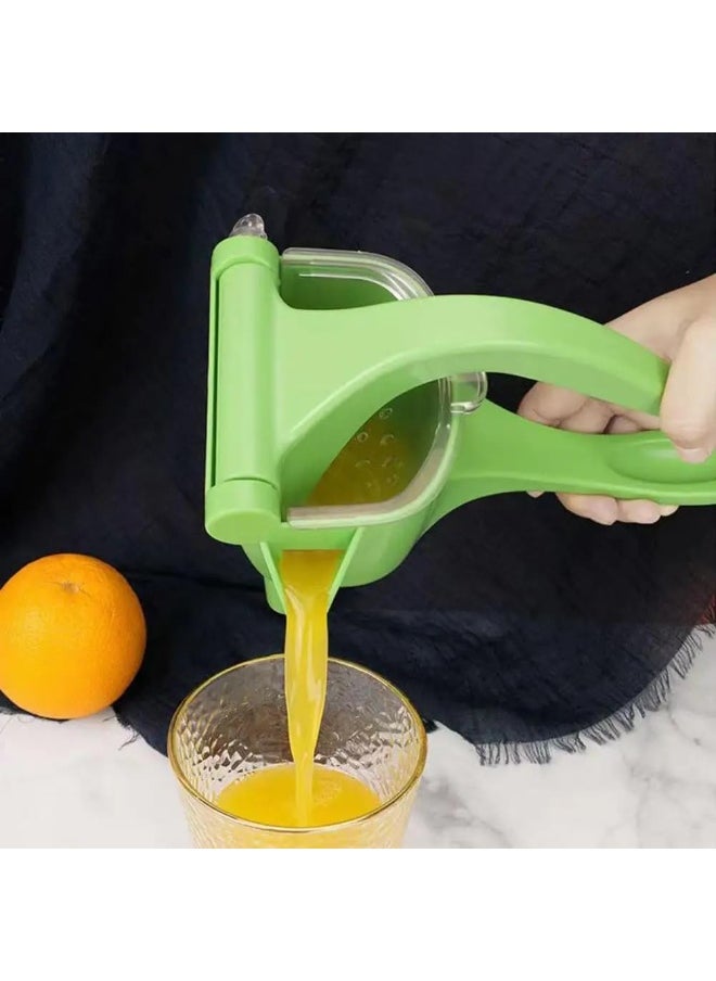 Manual Fruit Juicer Lemon Citrus Juice Squeezer, Juice Extractor Presser (Green)