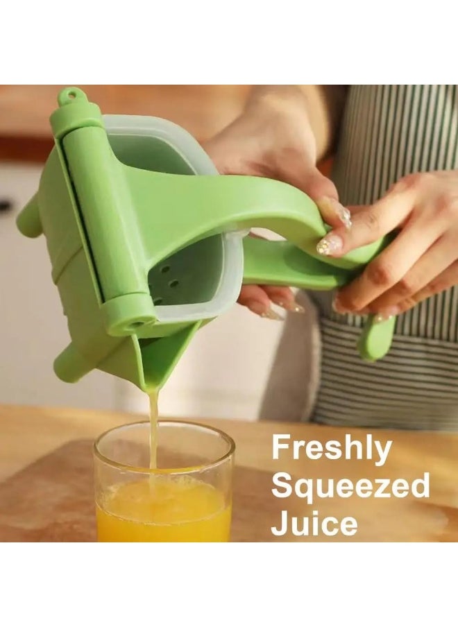 Manual Fruit Juicer Lemon Citrus Juice Squeezer, Juice Extractor Presser (Green)