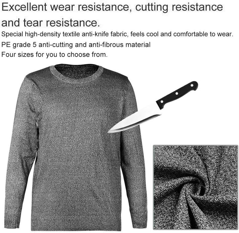 cheekyglo 5-level Protective Gear with Round Neck and Long Sleeves, Safety Protection Cut-proof and Shatter-resistant Clothes(M) M - Image 5