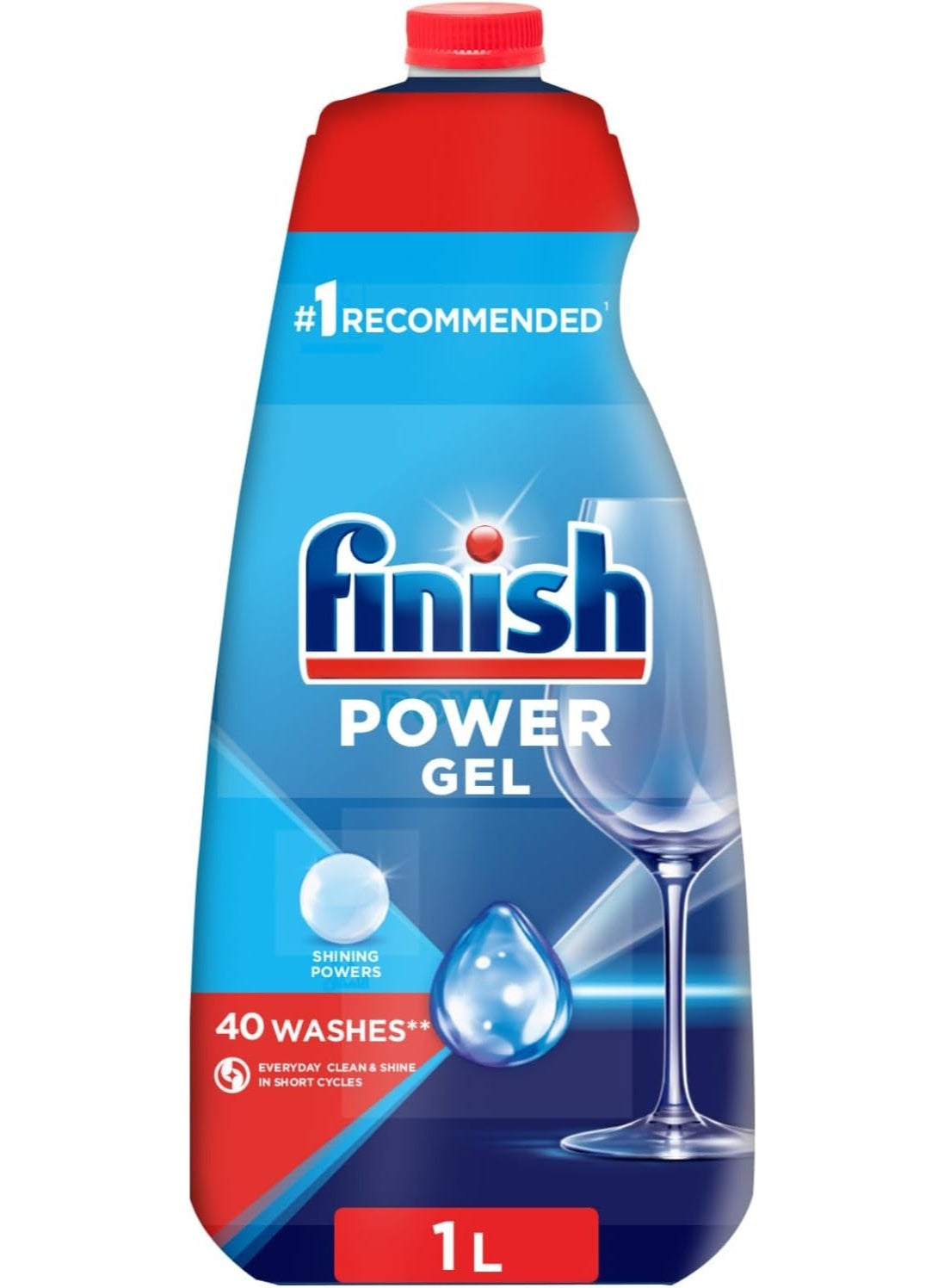 Finish All-in-One Max Liquid Dishwasher Detergent Gel, Regular, 1 Litre