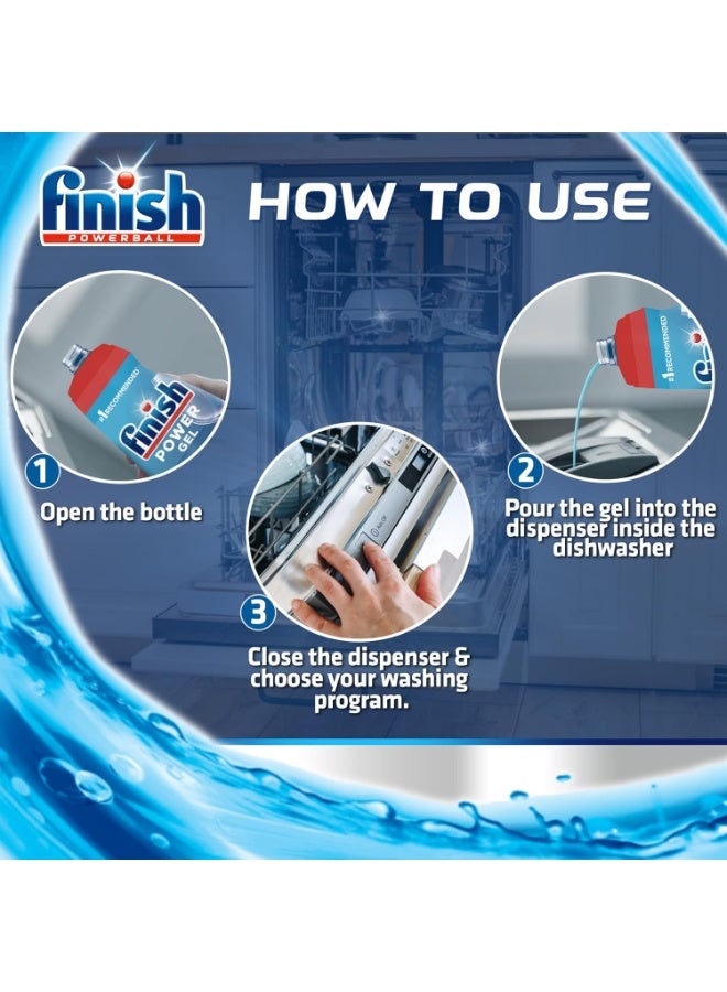 Finish All-in-One Max Liquid Dishwasher Detergent Gel, Regular, 1 Litre - Image 4