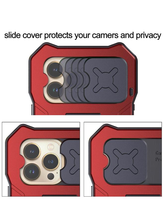 Zaboon Case For iPhone 13 Pro Metal + Silicone Sliding Camshield Holder Phone Case - Image 5
