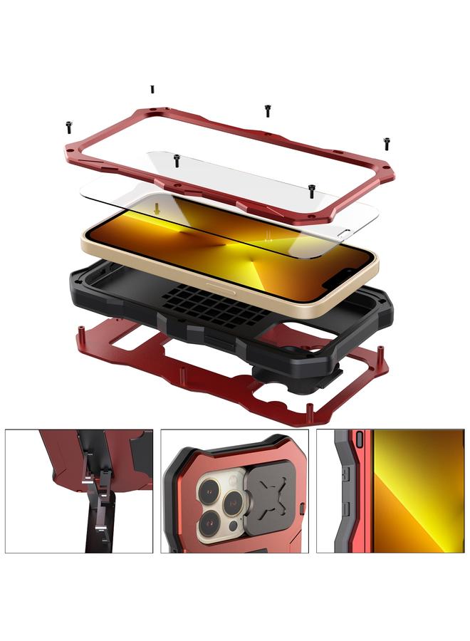 Zaboon Case For iPhone 13 Pro Metal + Silicone Sliding Camshield Holder Phone Case - Image 3