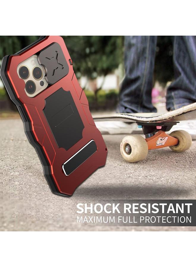 Zaboon Case For iPhone 13 Pro Metal + Silicone Sliding Camshield Holder Phone Case - Image 4
