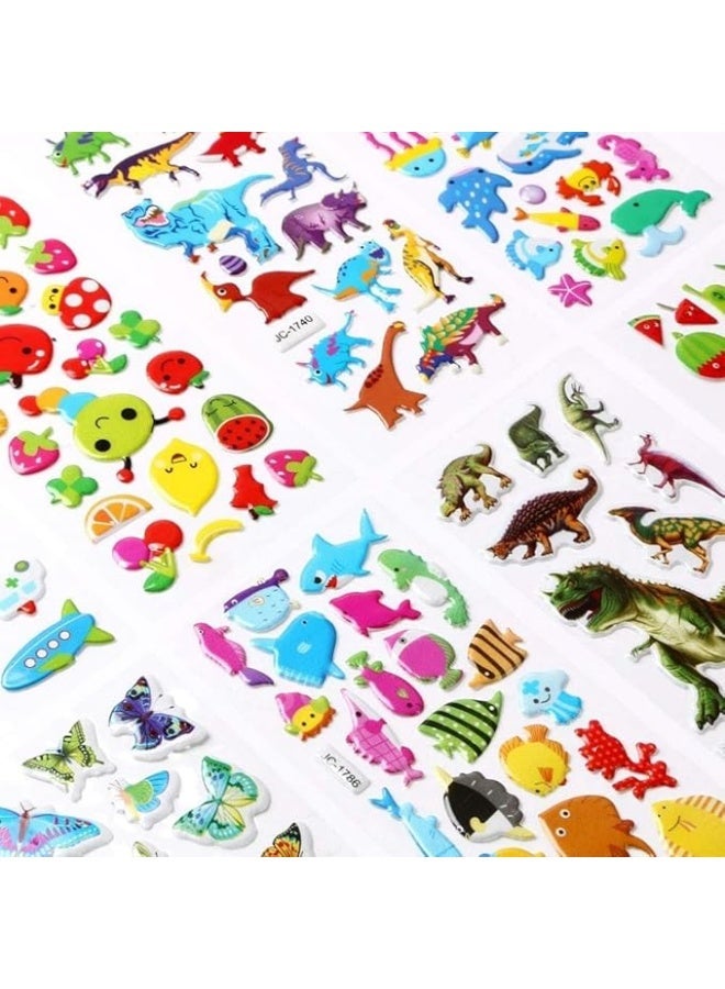 3D Stickers for Kids Puffy Stickers 550+ Children Stickers 22 Variety Sheets for Rewarding Gifts Scrapbooking Including Animals, Fish, Dinosaurs, Numbers, Fruits, Trucks, Butterfly and More - Image 4