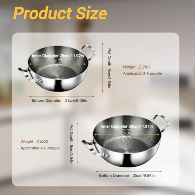 Titanium Sauté Pan, High Rim, 28 cm Titanium Pro Pan with Lid, Titanium Casserole with High Rim, Cooking Pot, Hammered Non-Stick Frying Pan, Serving Pan, Induction for All Hobs - Image 2