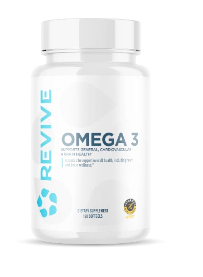 Revive Omega-3 supports maintaining healthy heart, brain, eye, and joint health 120 softgels - Image 1