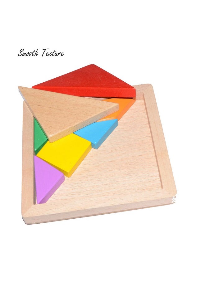 Vibgyor Vibes - 7 Piece Wooden Tangram Puzzle For Mind Development Of Kids - Image 1