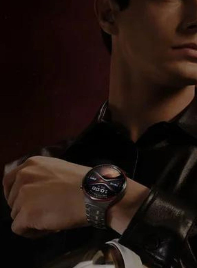 Haino Teko RW-32 Watch 4 Pro SpaceX Curved Glass Smartwatch – 3 Pairs Straps, Fitness Tracker, Heart Rate & Sports Mode, Waterproof, Compatible with Android & iOS – Black - Image 3