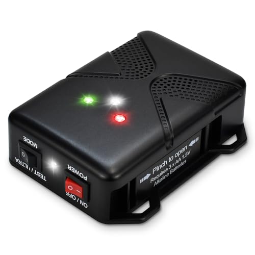 Loraffe Ultrasonic Rodent Repellent for Car Engine – Battery Powered Under Hood Mouse Repeller with Flashing Strobe Light, Keeps Rats and Mice Away from Vehicle, Automobile, Truck, Garage, Attic, Barn, Shed - Image 1