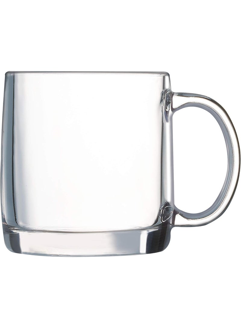 Arcoroc’s Nordic Glass Mug Set of 6 Pieces 38 cl Clear Tempered Glass Coffee Mug with Handle Heat Resistant French Made Transparent Tea Mug Modern Nordic Design Daily Use Hot Drinks Coffee Tea Hot Chocolate Fully Tempered Durable Glassware Comfortable Grip Clear Glass Cups for Home Kitchen Office Café Restaurant Hotel Dishwasher Safe Elegant Beverage Mug Set 12 1/2 oz Capacity Premium European Quality - Image 1