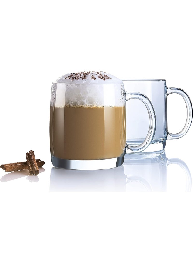 Arcoroc’s Nordic Glass Mug Set of 6 Pieces 38 cl Clear Tempered Glass Coffee Mug with Handle Heat Resistant French Made Transparent Tea Mug Modern Nordic Design Daily Use Hot Drinks Coffee Tea Hot Chocolate Fully Tempered Durable Glassware Comfortable Grip Clear Glass Cups for Home Kitchen Office Café Restaurant Hotel Dishwasher Safe Elegant Beverage Mug Set 12 1/2 oz Capacity Premium European Quality - Image 4