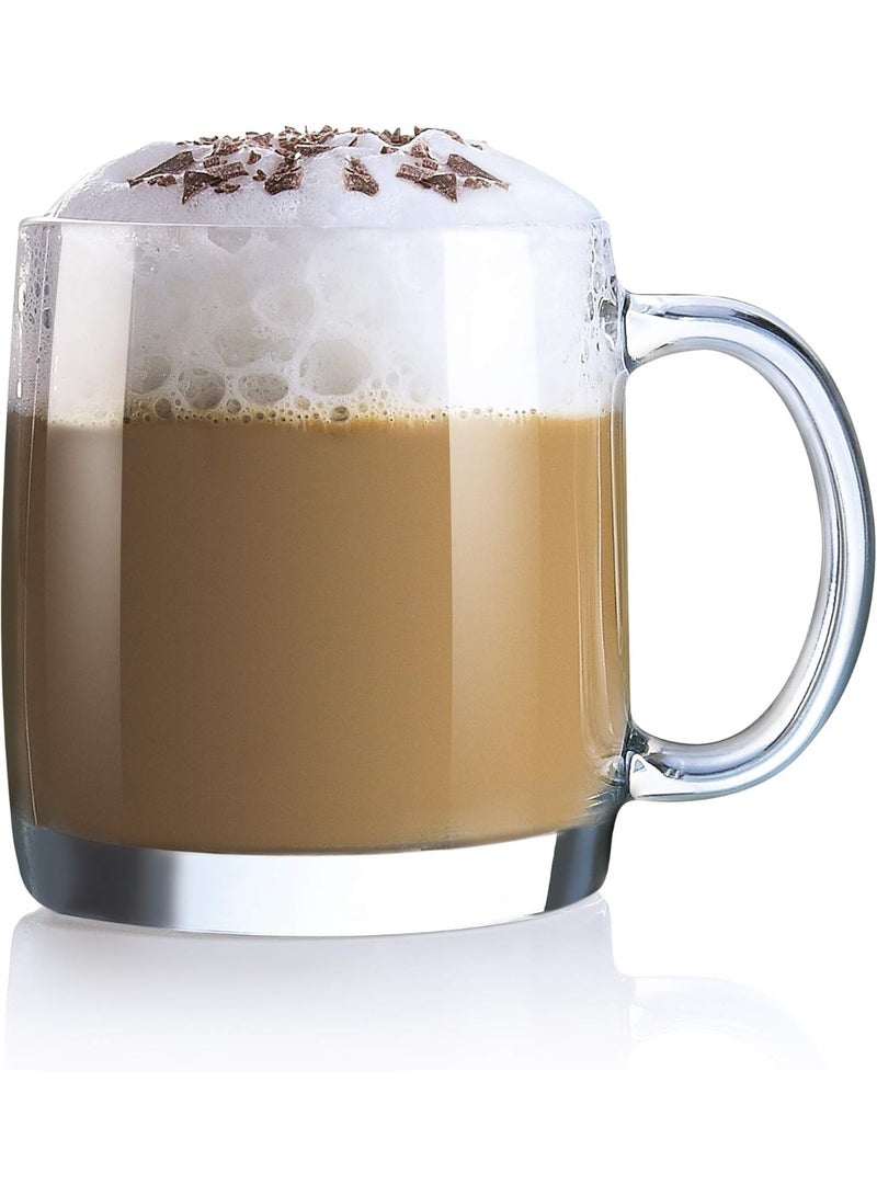 Arcoroc’s Nordic Glass Mug Set of 6 Pieces 38 cl Clear Tempered Glass Coffee Mug with Handle Heat Resistant French Made Transparent Tea Mug Modern Nordic Design Daily Use Hot Drinks Coffee Tea Hot Chocolate Fully Tempered Durable Glassware Comfortable Grip Clear Glass Cups for Home Kitchen Office Café Restaurant Hotel Dishwasher Safe Elegant Beverage Mug Set 12 1/2 oz Capacity Premium European Quality - Image 3